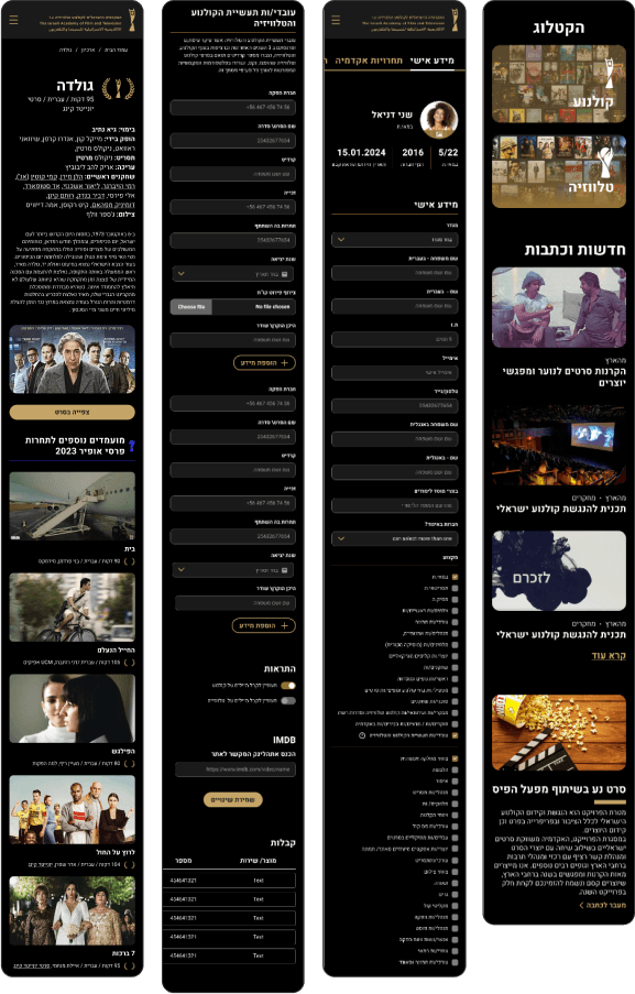 Academy of Film website — mobile screen, program listing