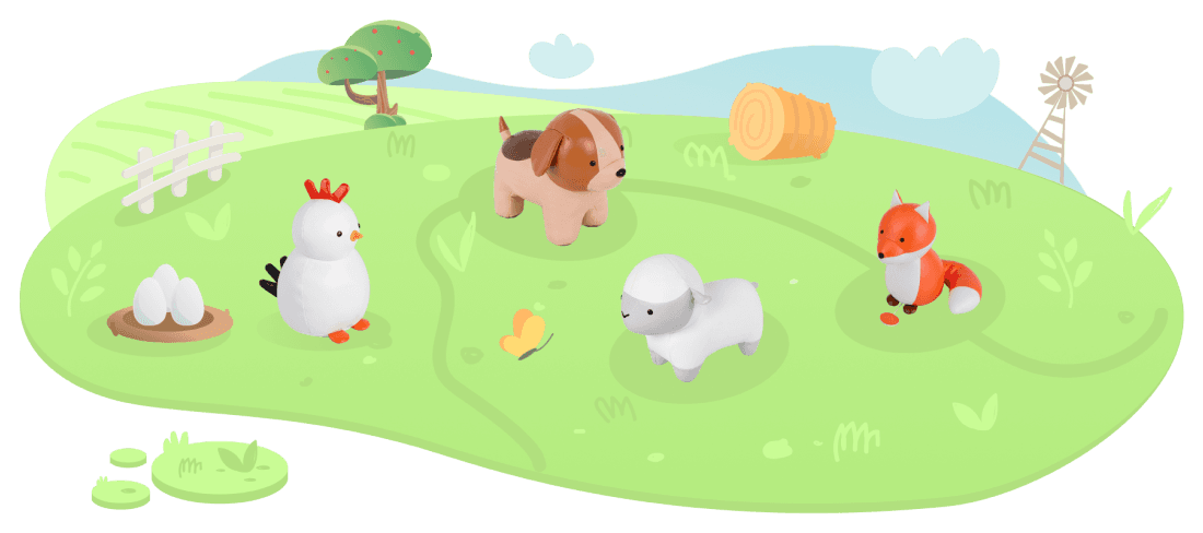 Little Big Friends Farm collection scene