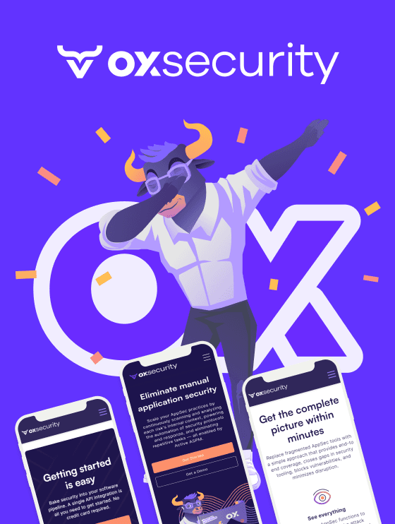 OX Security - A brand built on motion for the first end-to-end software supply chain security platform.