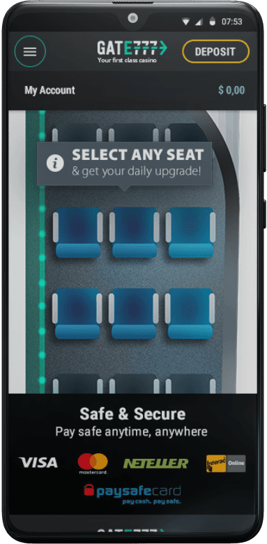 Gate777 mobile app