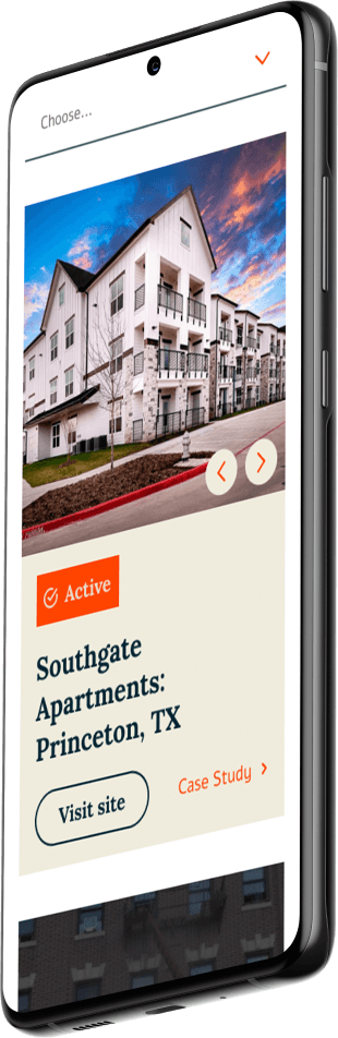 HLC Equity property portfolio shown on mobile.