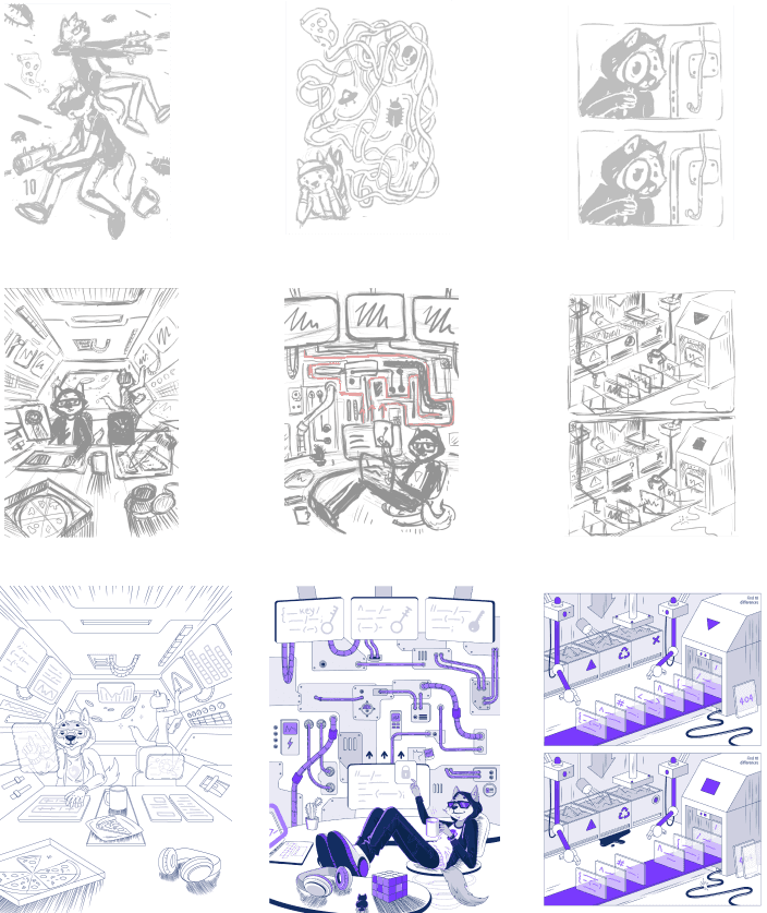 Spectral children's workbook - illustrated activity pages, sheet one.